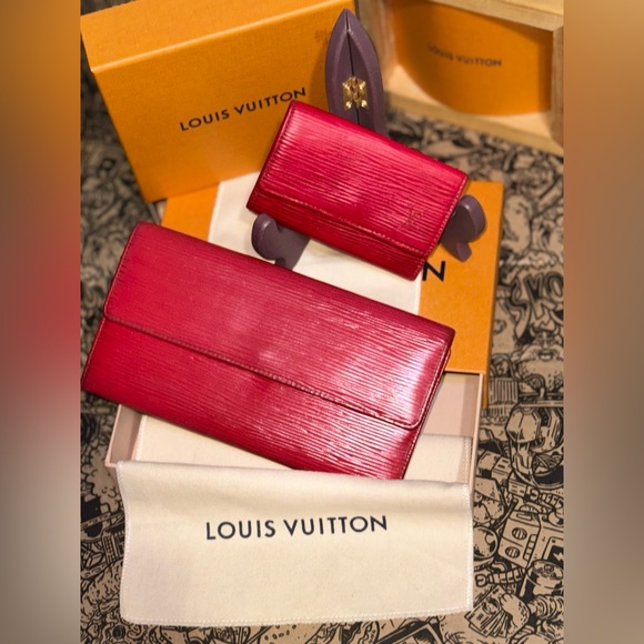 LOUIS VUITTON EPI SARAH & KEY HOLDER SET FULL INCLUSION - Picture 3 of 14